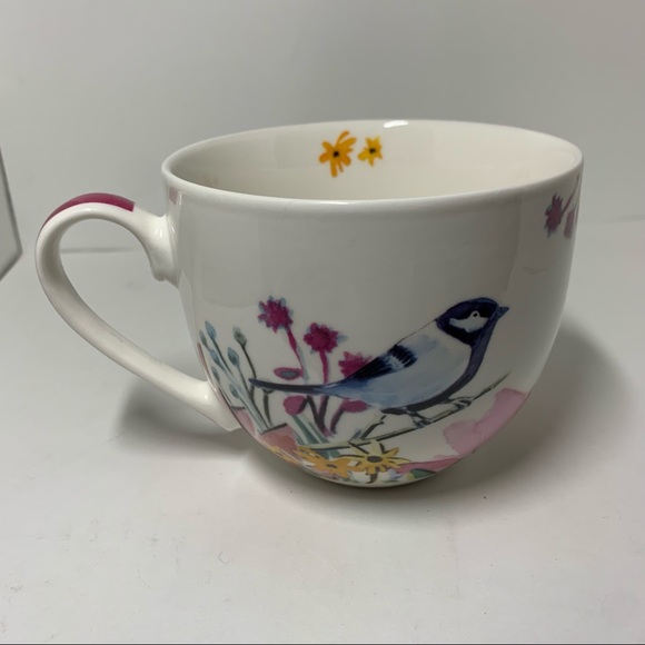 Ciroa new bone China floral bird mug - Picture 2 of 5